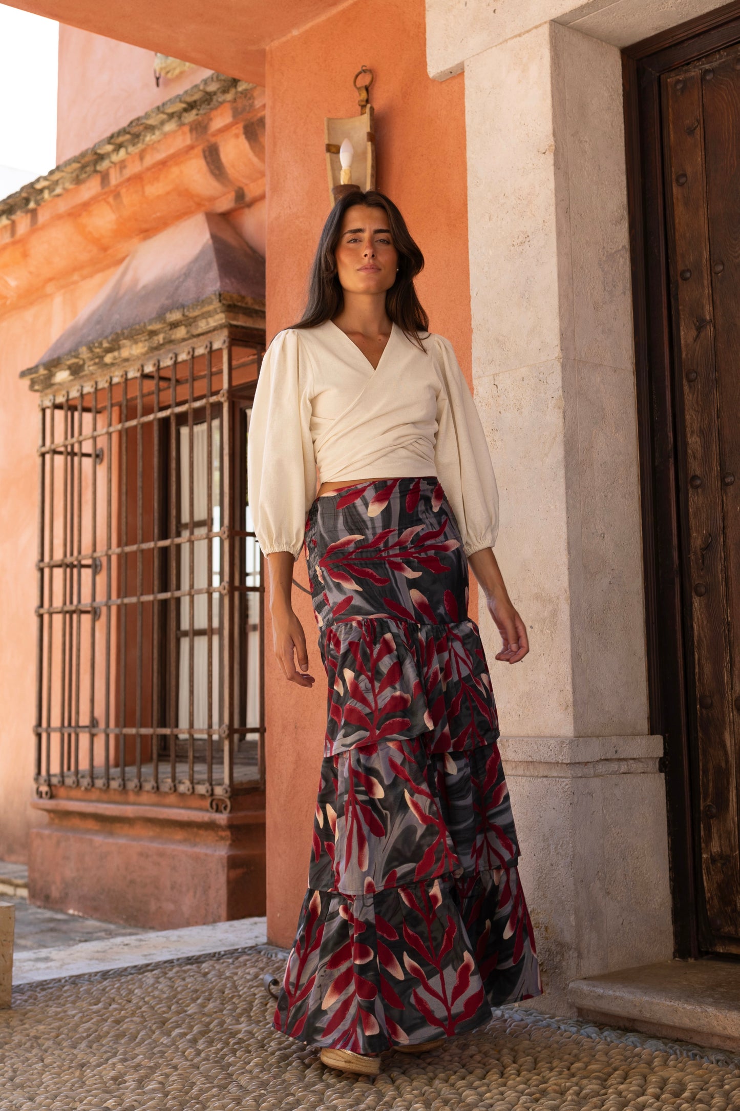Falda Tenerife hoja gris