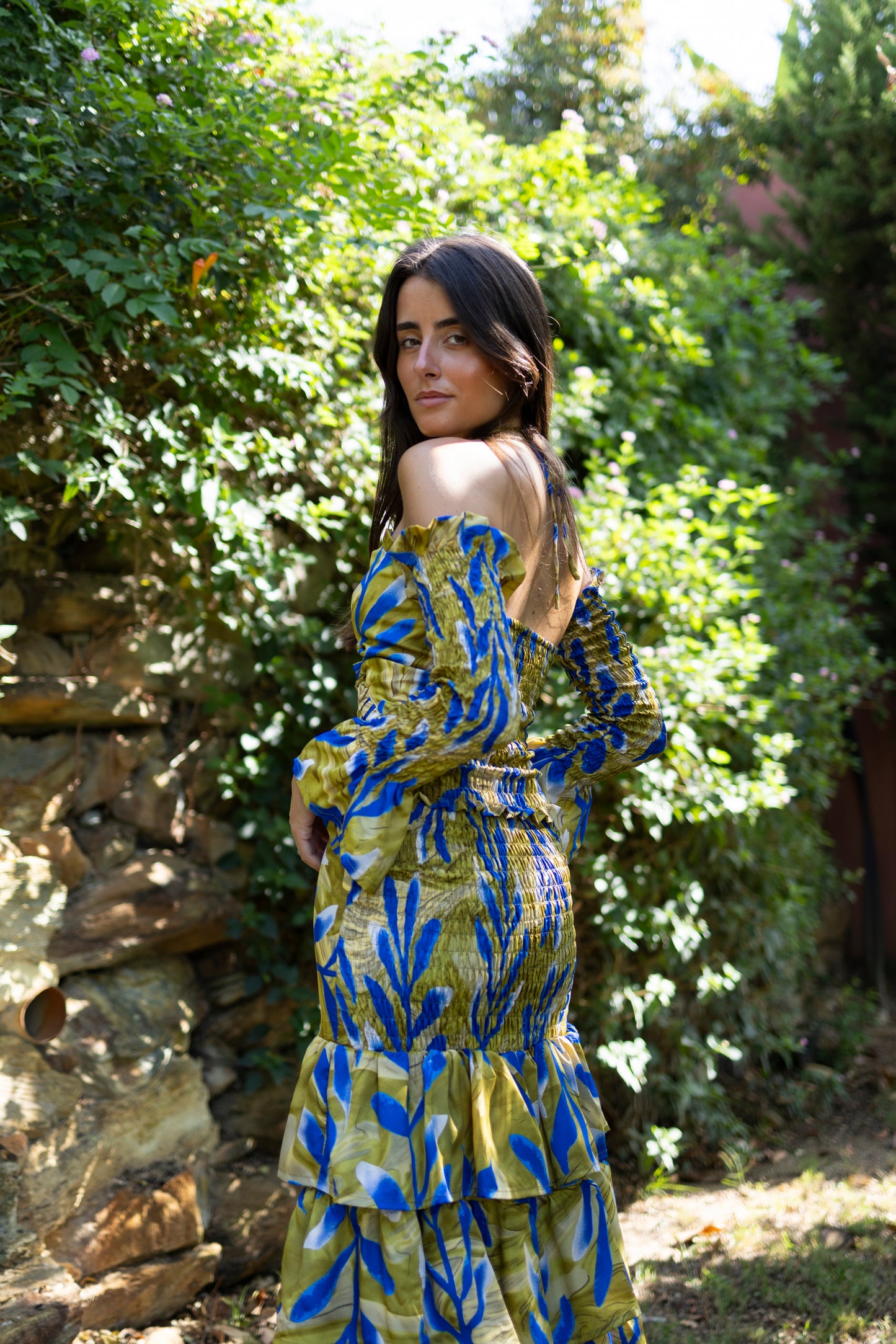 Conjunto Génova lima y azul