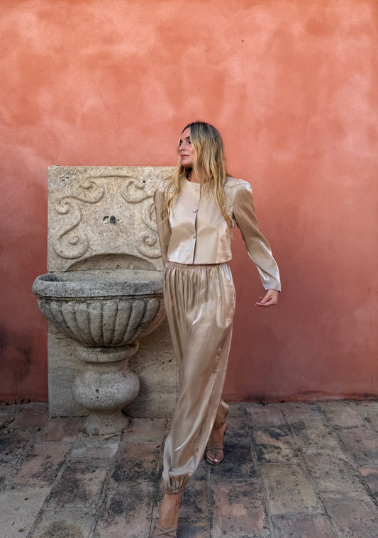 Pantalón Flow Beige