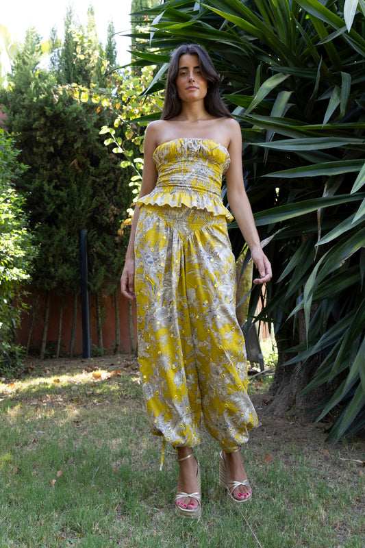 Conjunto Balloon flor amarilla