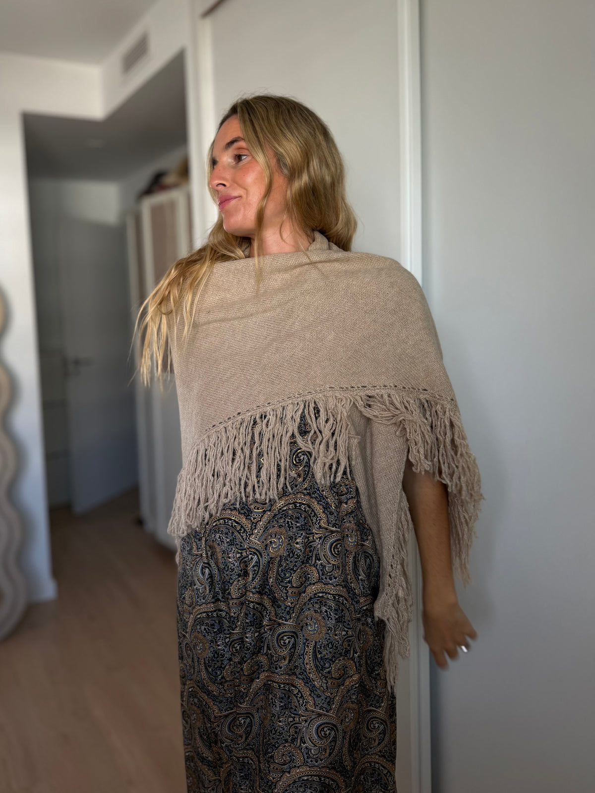 Pico lana beige claro