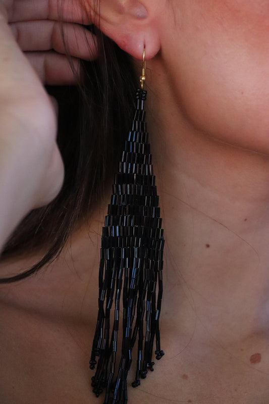 Pendientes shine negros