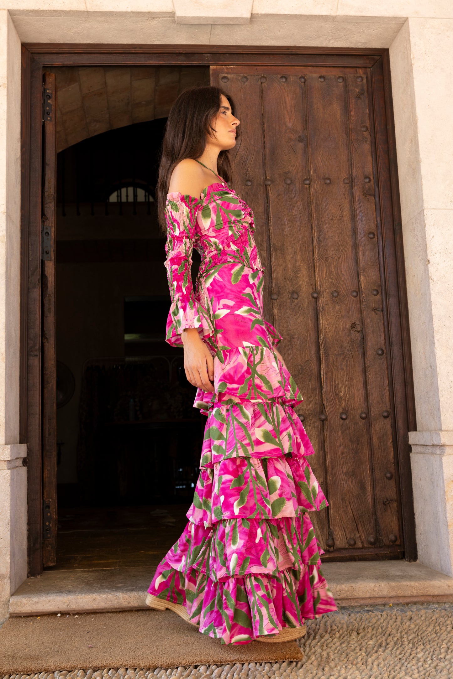 Conjunto Génova rosa y verde