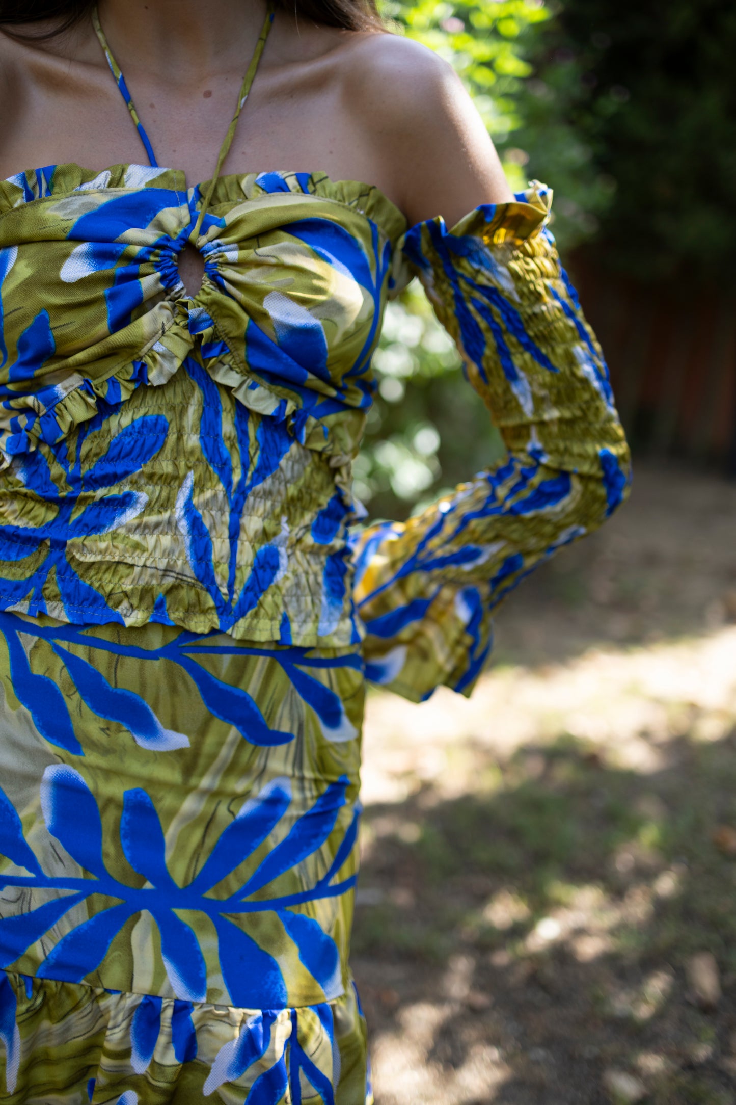 Conjunto Génova lima y azul