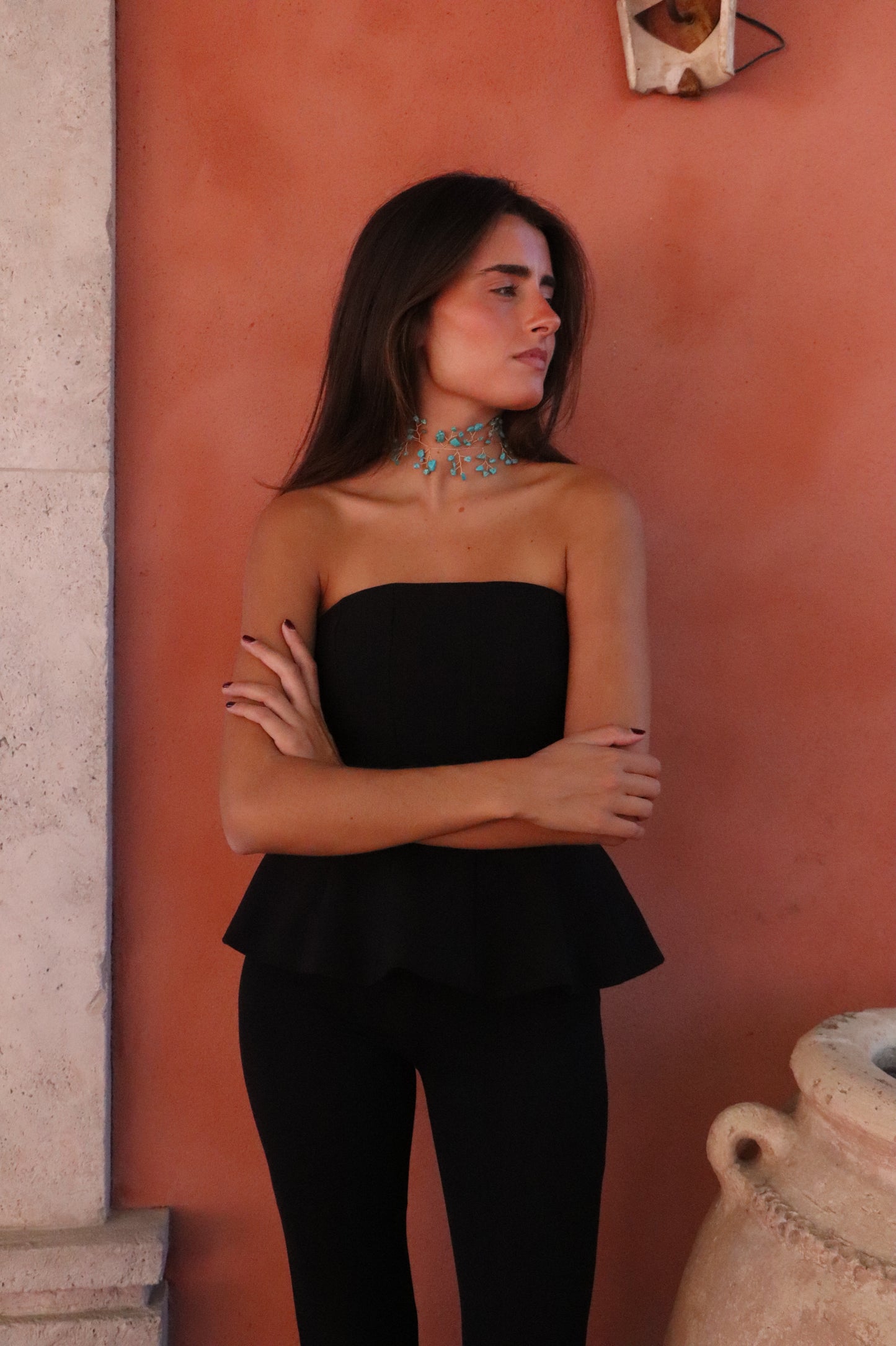 Choker piedras turquesas