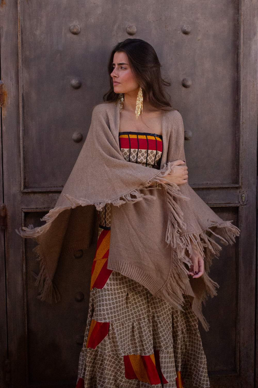 Poncho beige