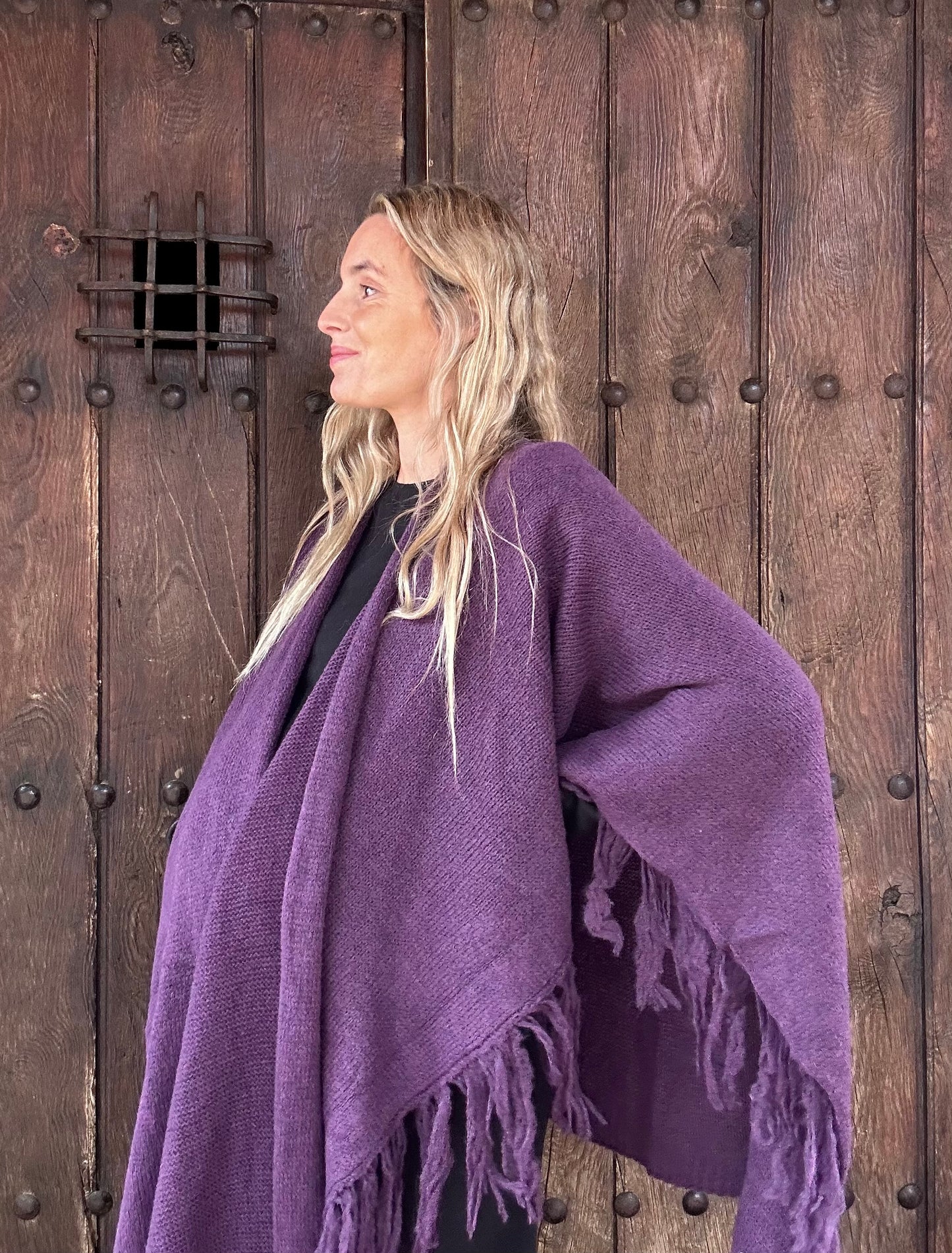 Poncho morado