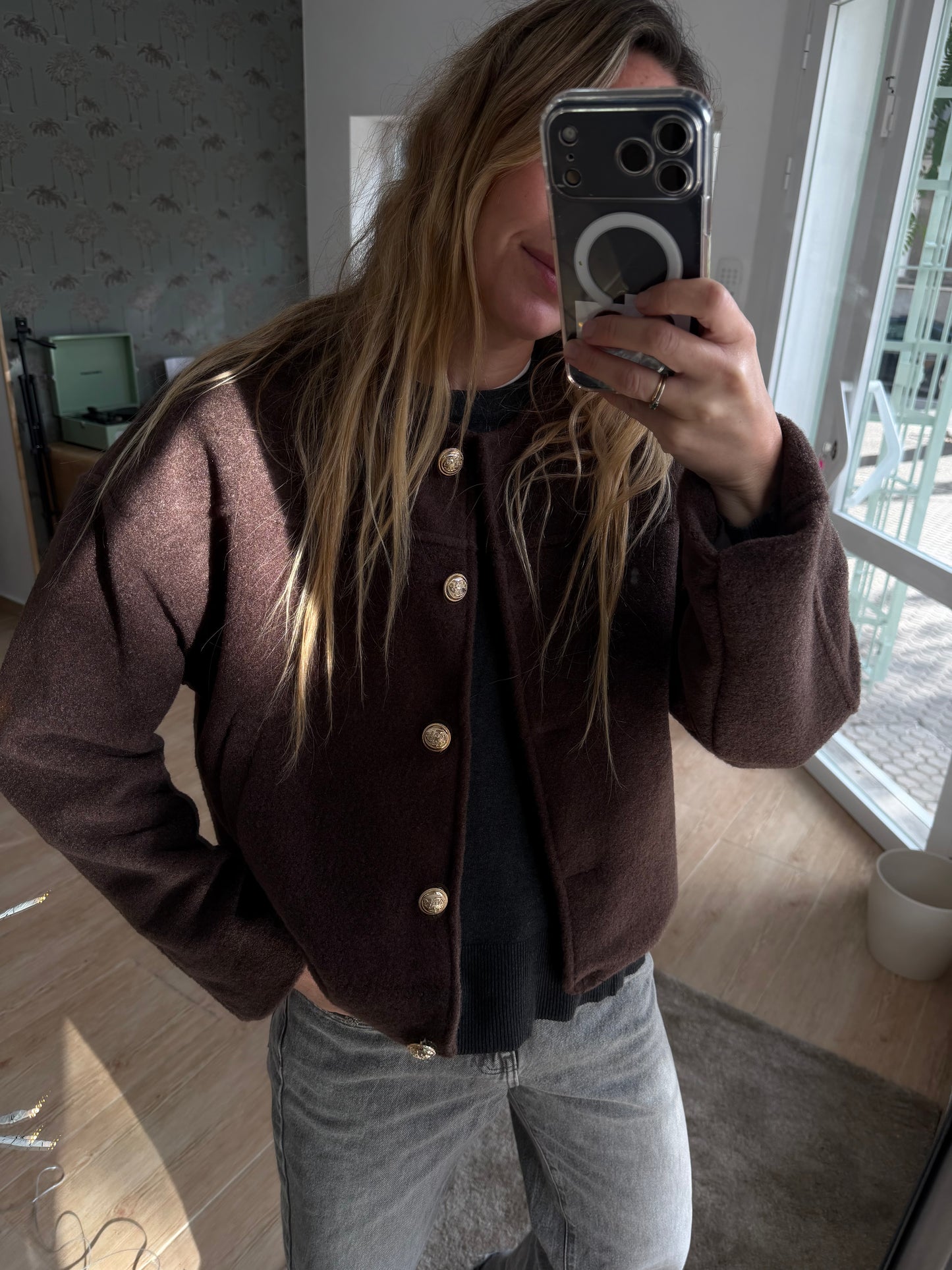 Chaqueta bomber marrón