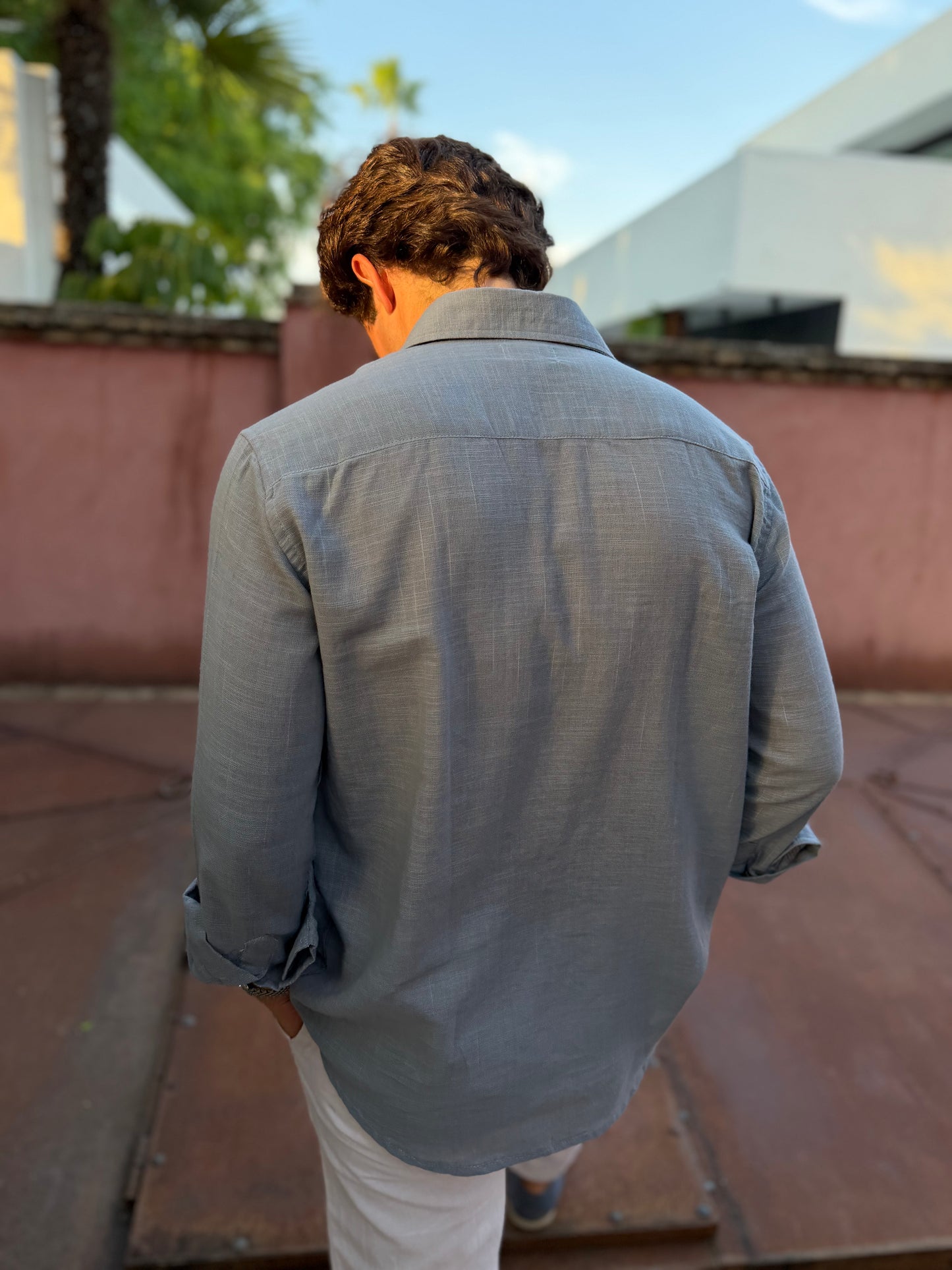 Camisa lisa gris