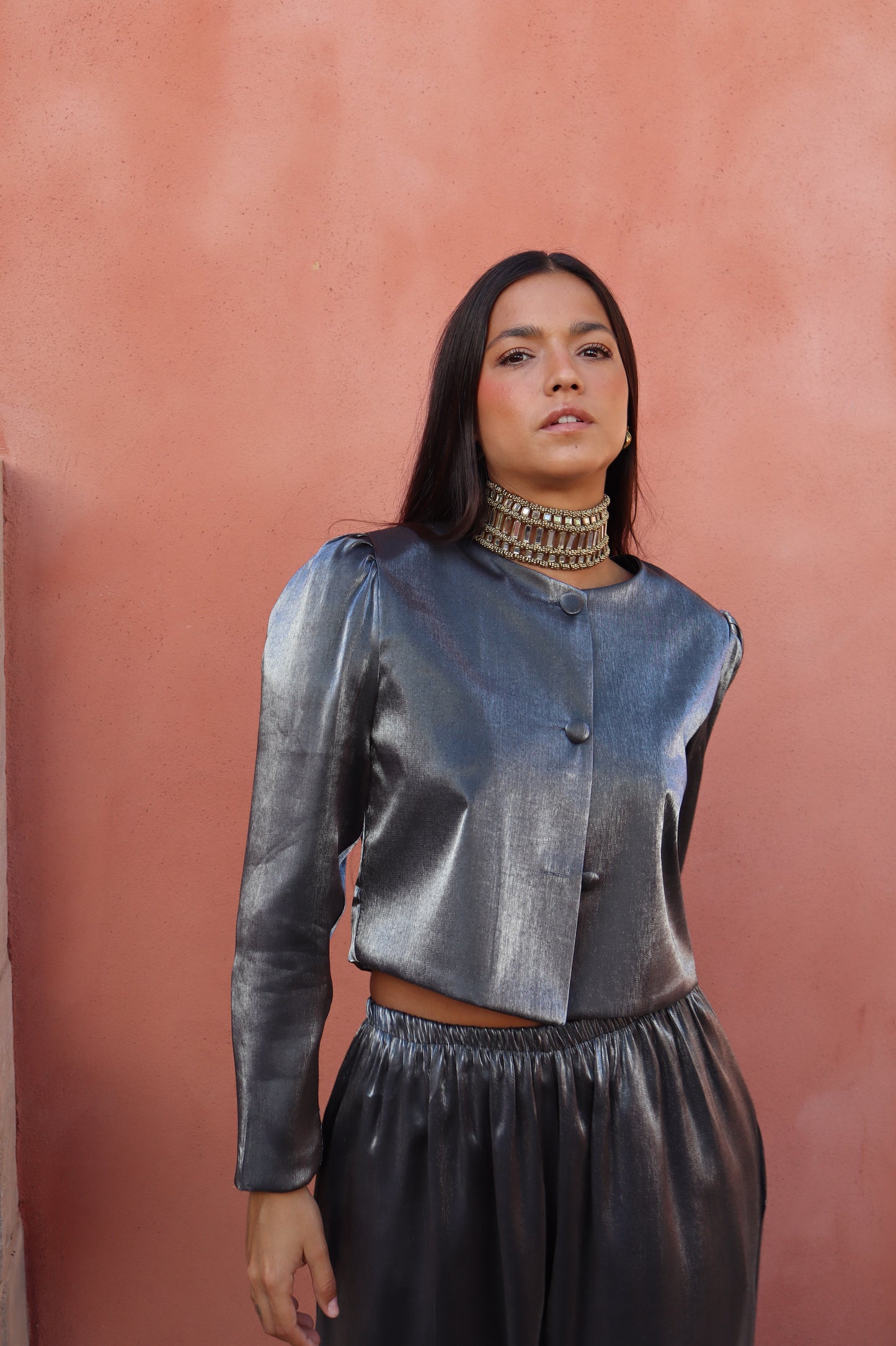 Chaqueta Shine gris marengo