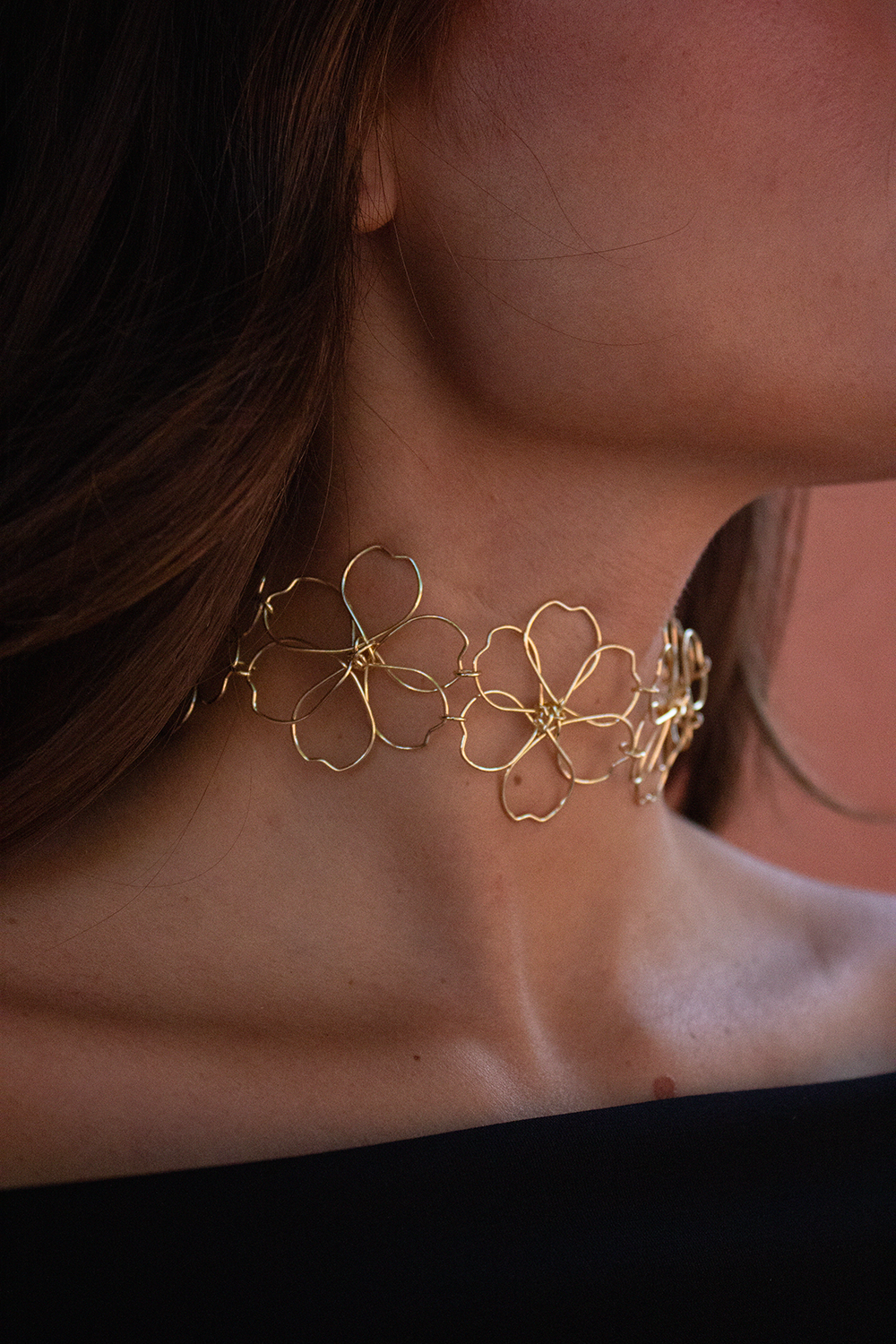 Choker hilo flor