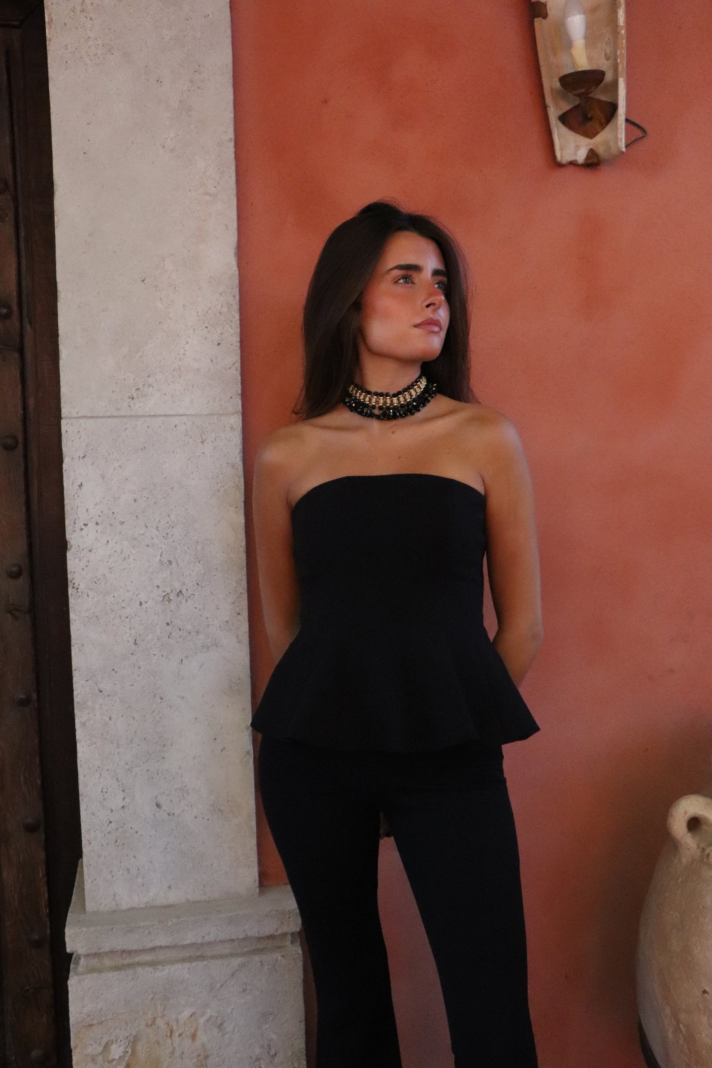 Choker cristal negro