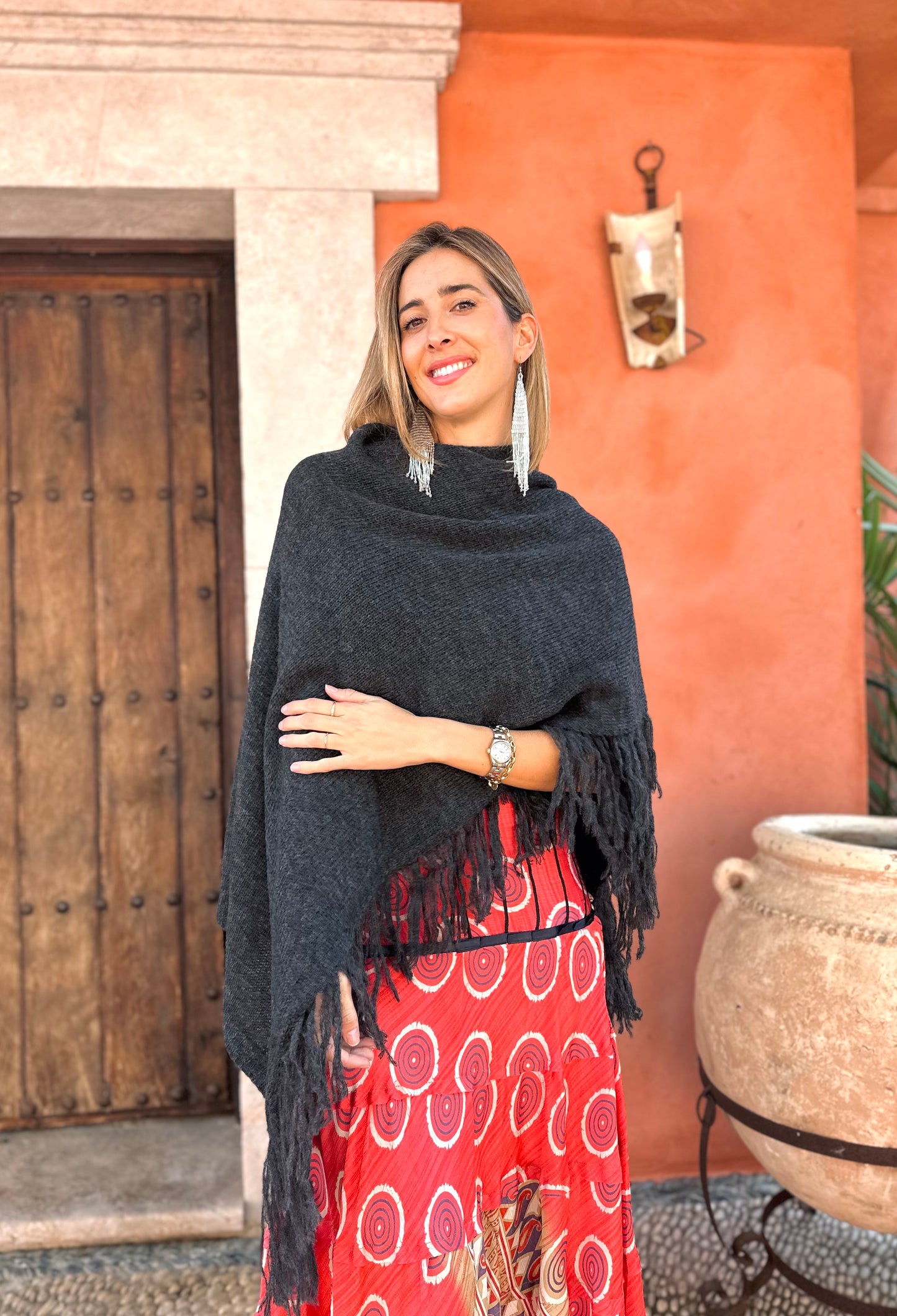 Poncho gris marengo