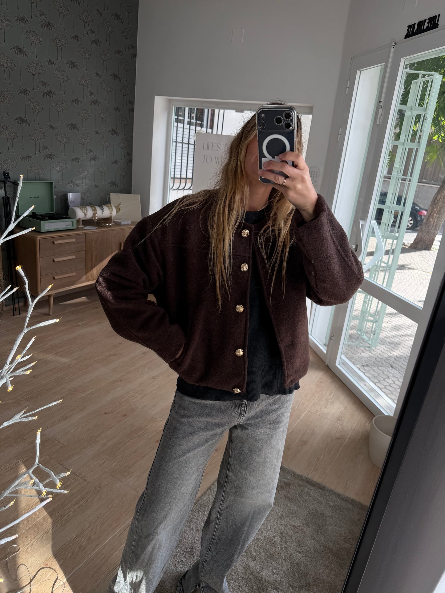 Chaqueta bomber marrón