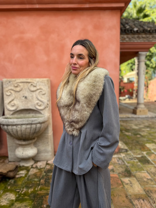 Chaqueta tablas gris