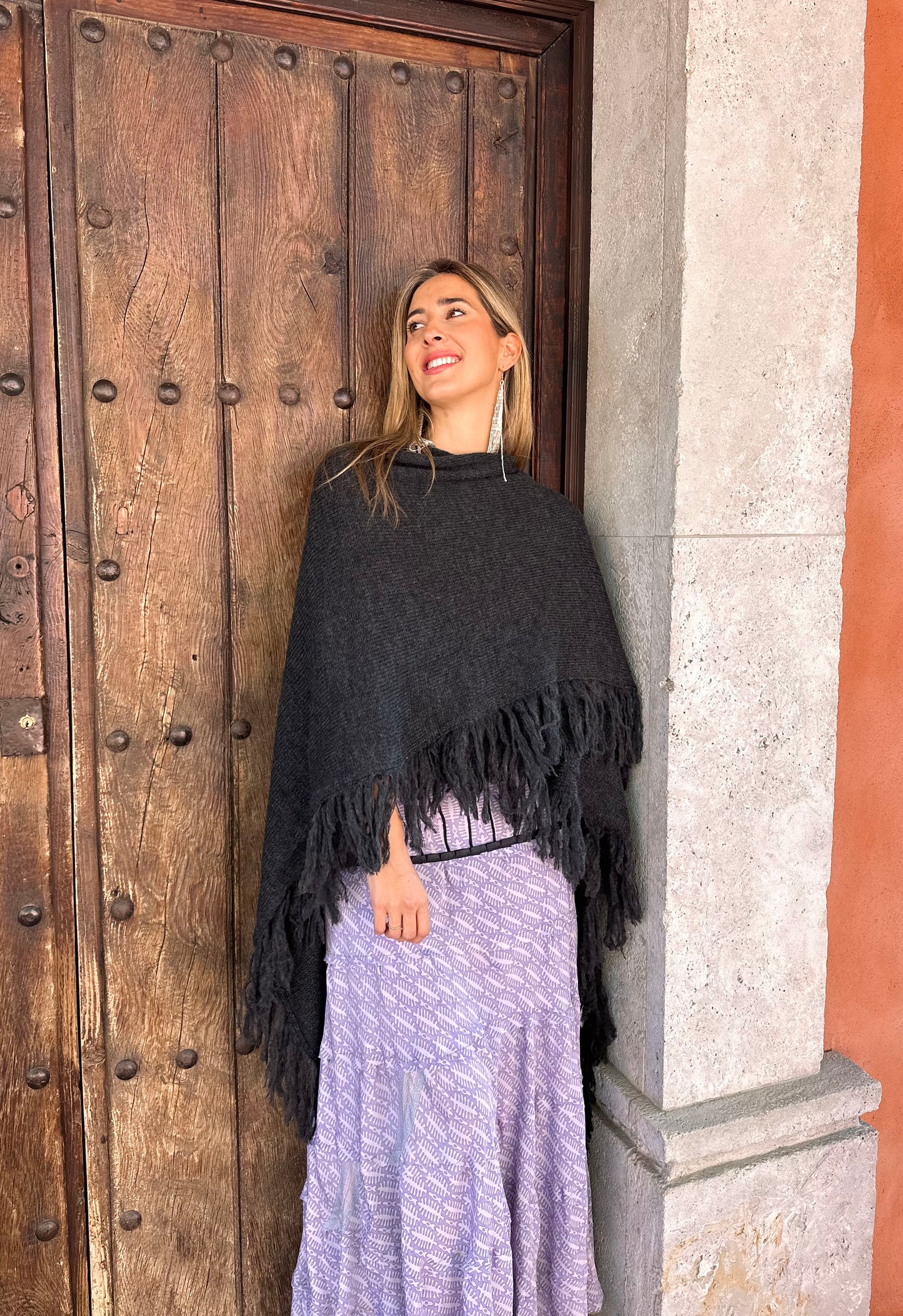 Poncho gris marengo