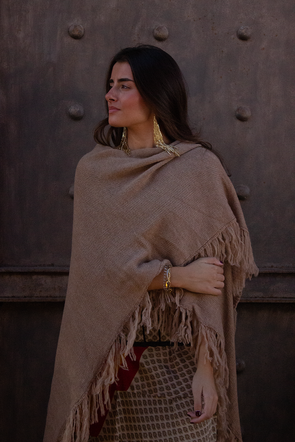 Poncho beige