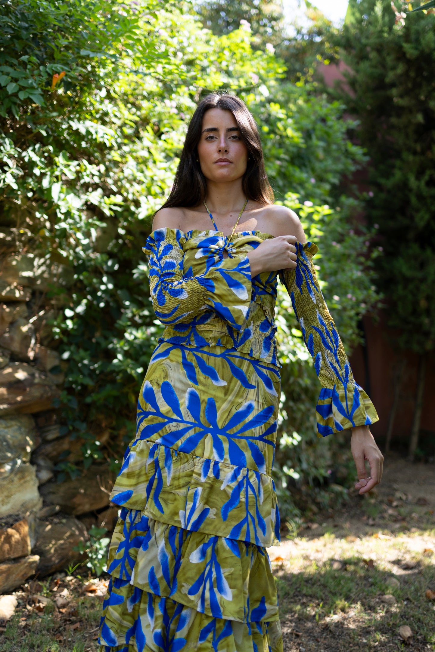 Conjunto Génova lima y azul