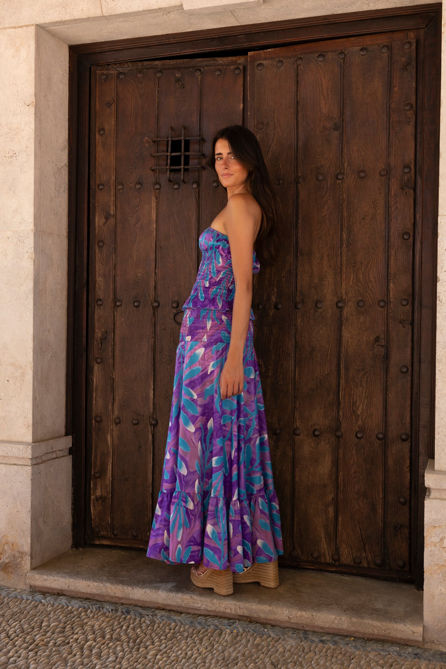 Conjunto Lanzarote hoja morado