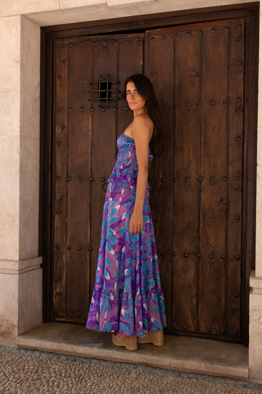 Conjunto Lanzarote hoja morado