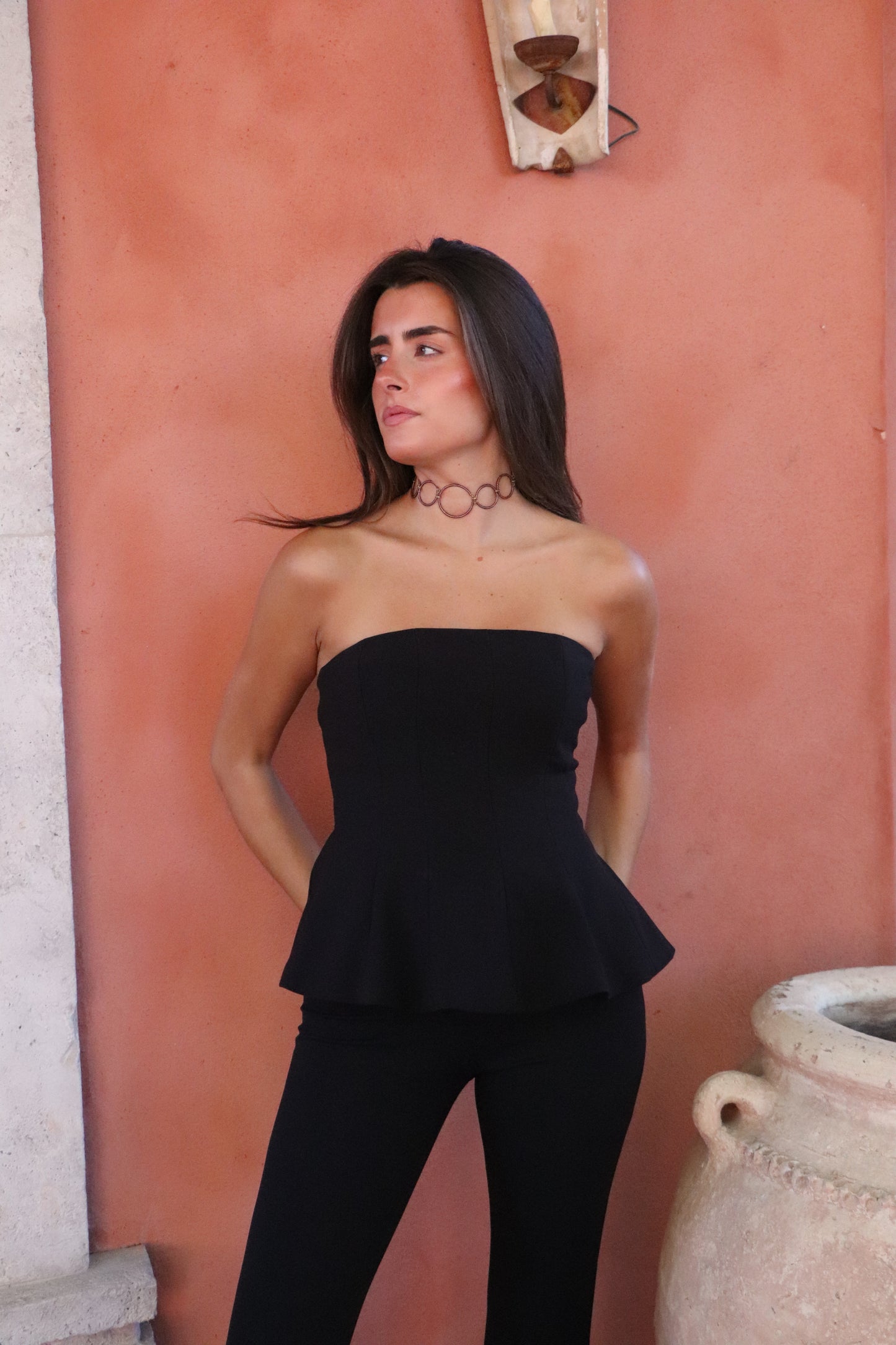 Choker bolitas berenjena