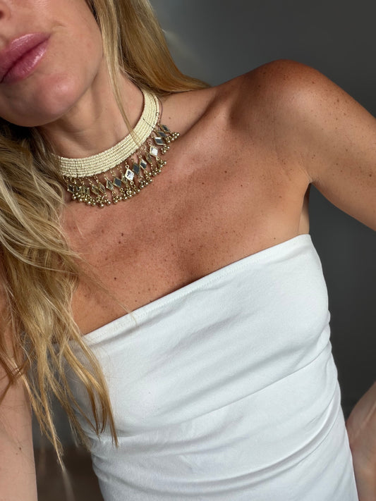 Choker Mil espejos beige