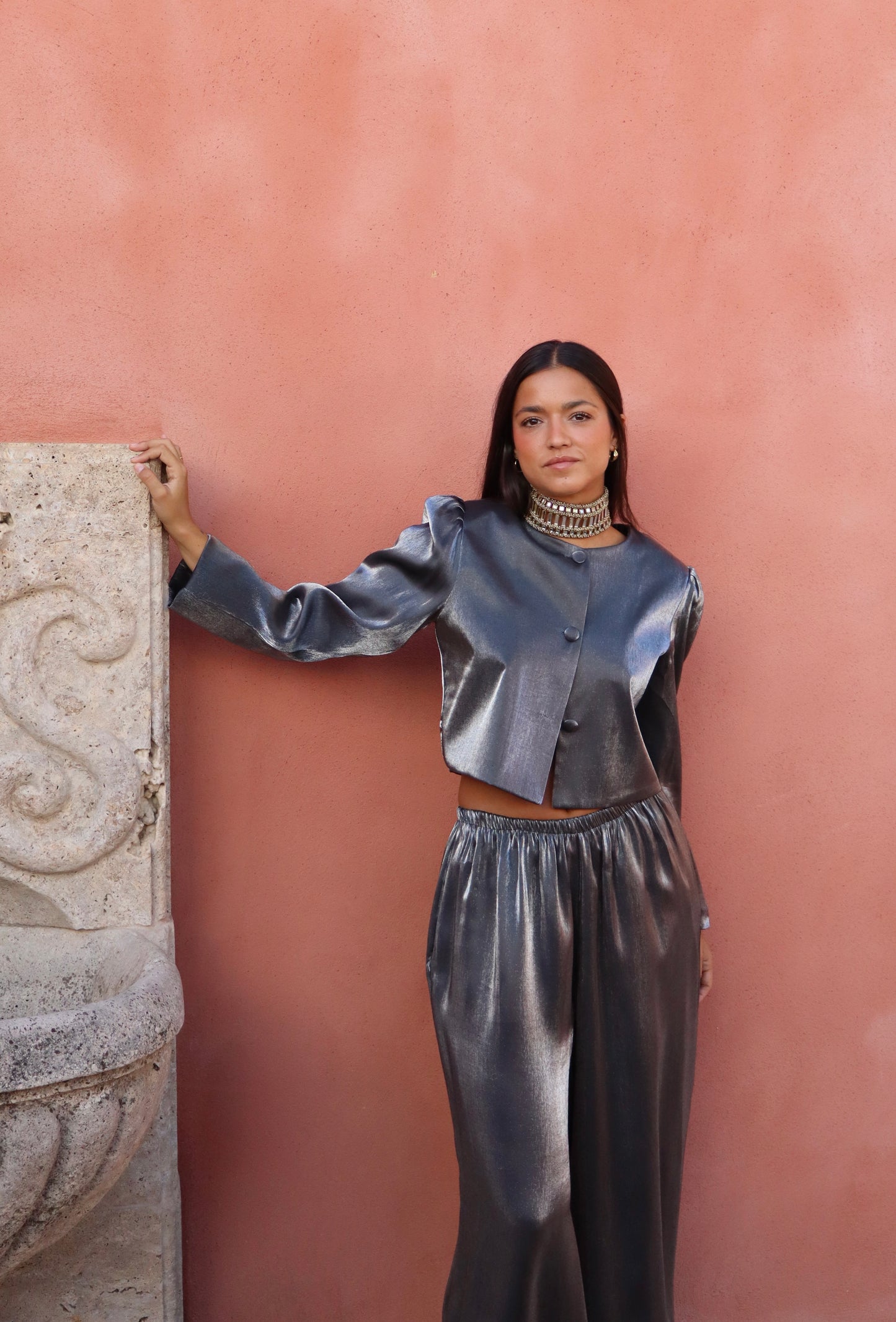 Chaqueta Shine gris marengo