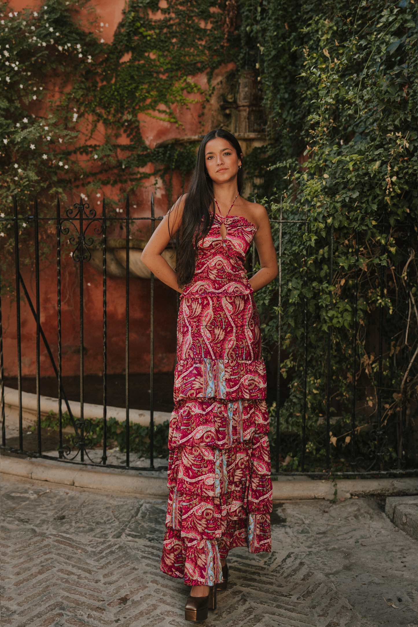 Conjunto Génova cashmere buganvilla