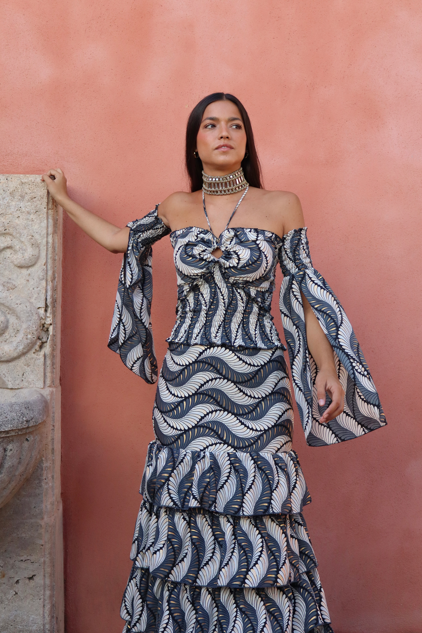 Conjunto Génova hoja gris