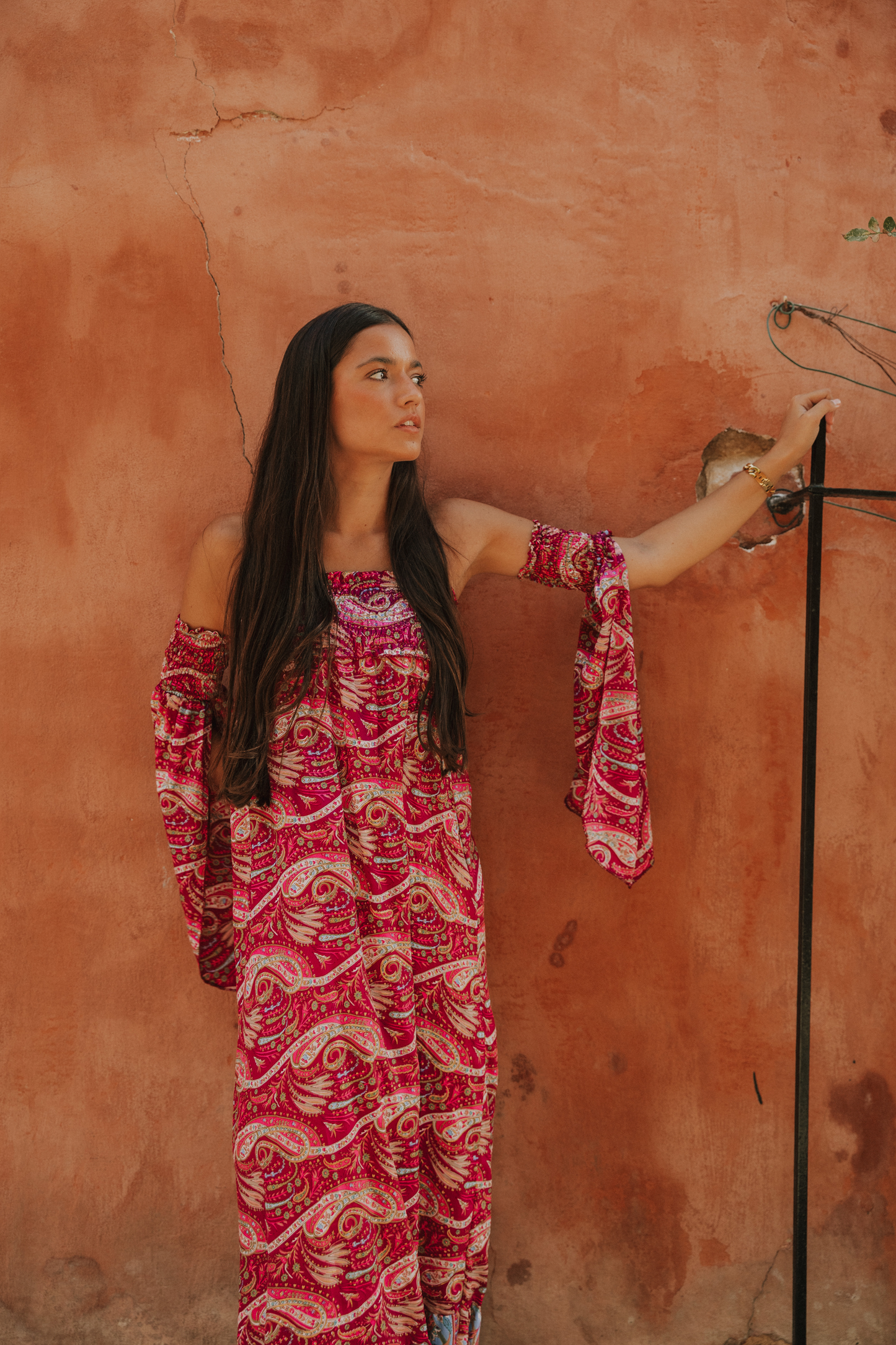 Vestido Venecia cashmere buganvilla