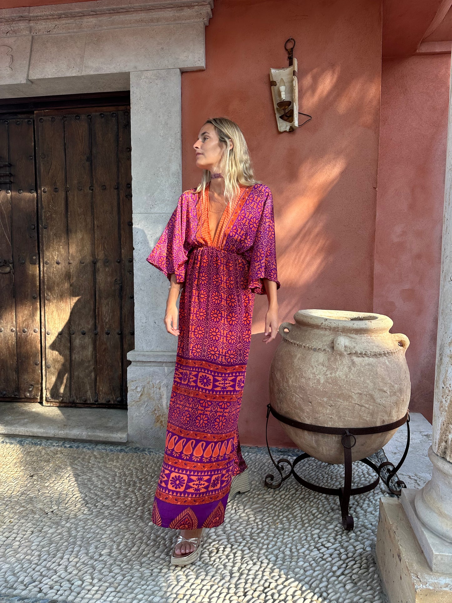 Kimono indio buganvilla