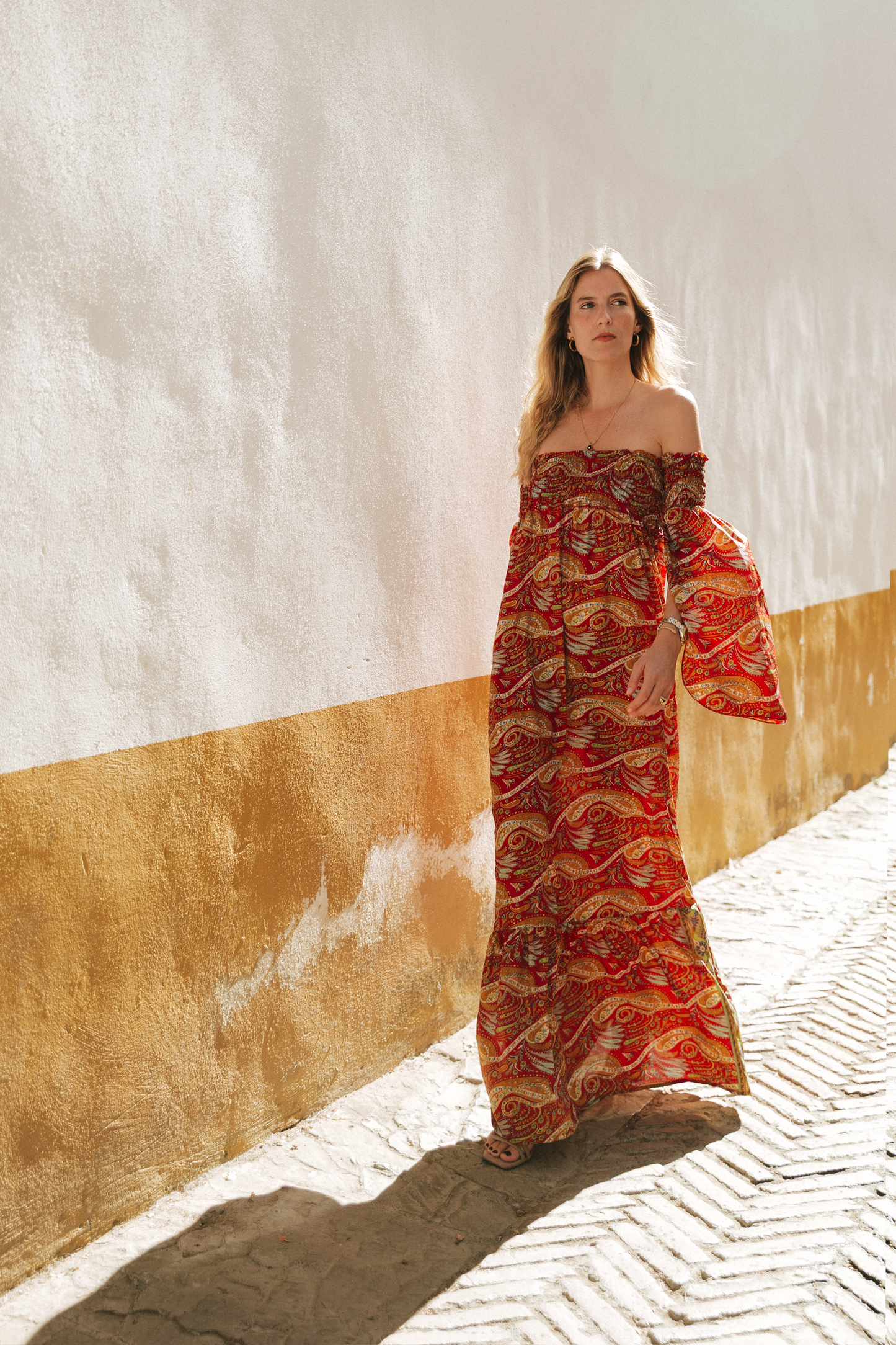 Vestido Venecia cashmere burdeos