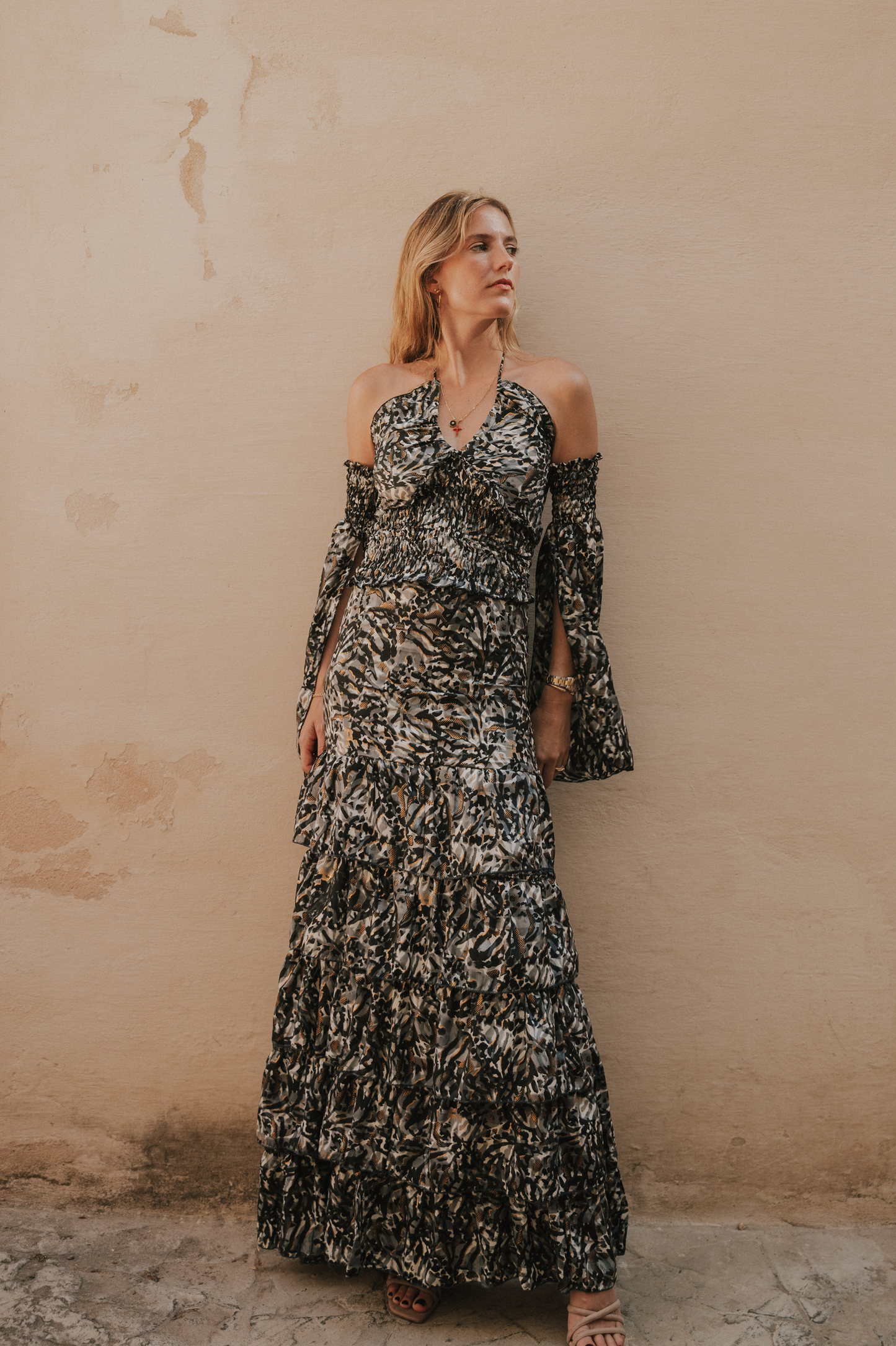 Conjunto Génova print gris