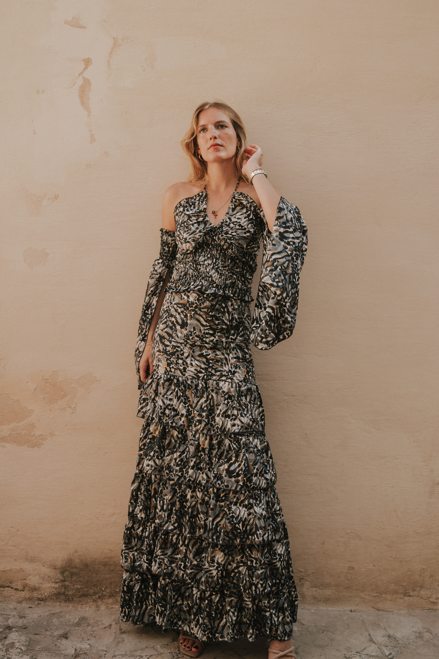 Conjunto Génova print gris