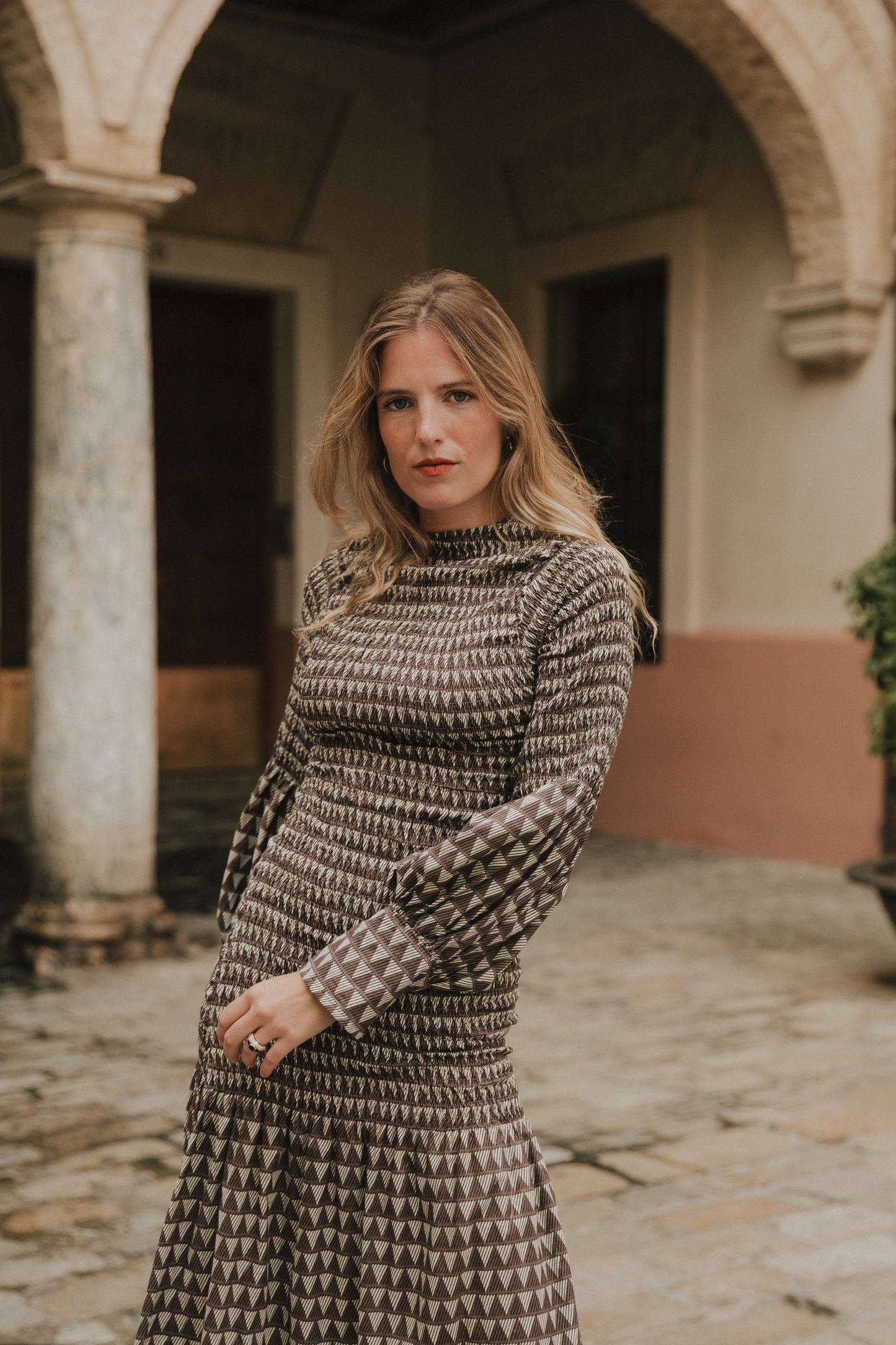 Vestido Toscana berenjena oscuro