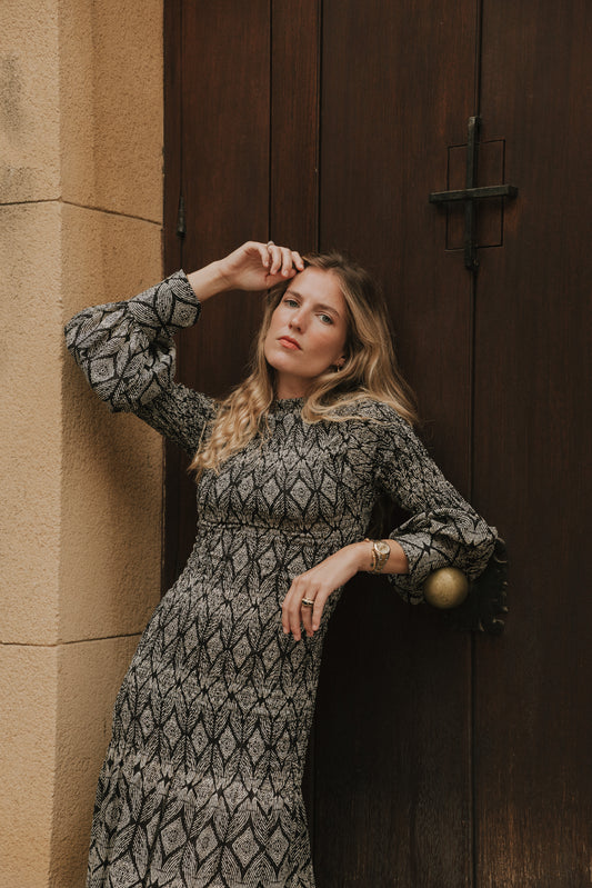 Vestido Toscana gris oscuro