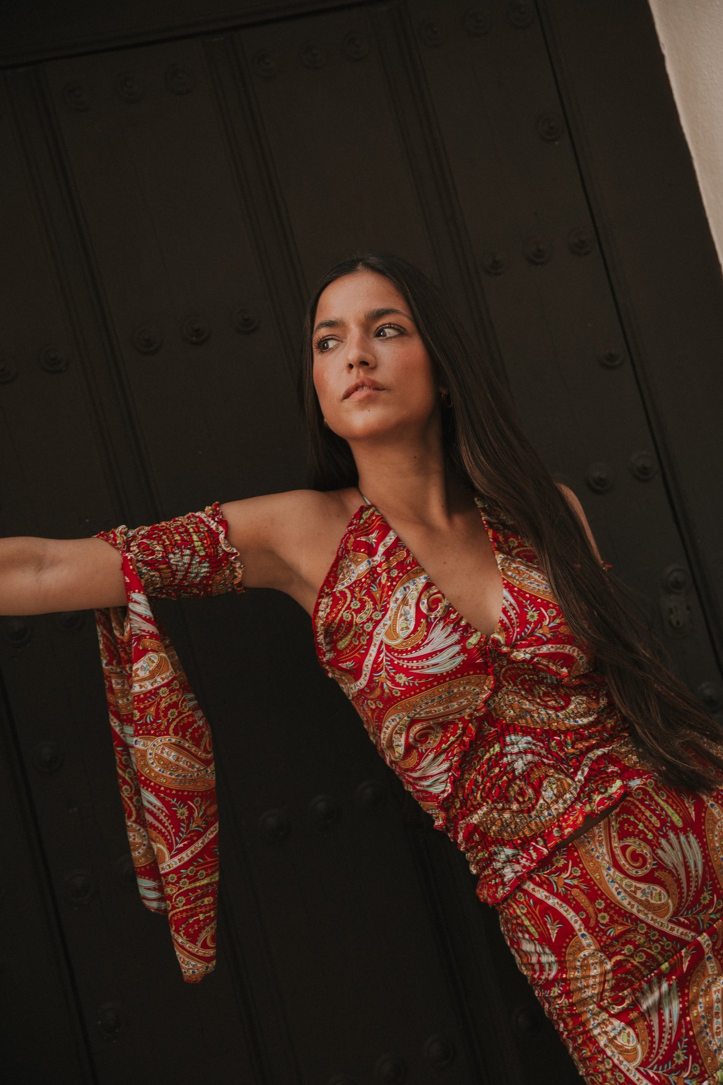 Conjunto Génova cashmere burdeos