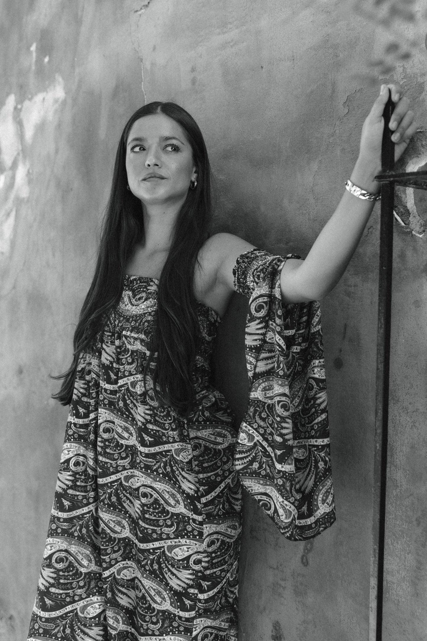 Vestido Venecia cashmere buganvilla